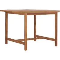 The Living Store Tavolo da pranzo da giardino 110x110x75 cm in legno massiccio di teak