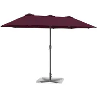 Syfax Ombrello da giardino 370 x 197 x 239 cm Poliestere e Alluminio
