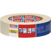 TESA painter's crepe 4306 nastro per mascheratura in carta premium, 50 mm x 50 m, leggermente increspato, specifico per applicazioni di verniciatura di interni