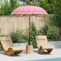 Prolenta Maison Exclusive - Ombrello balinese rosa, 185 x 185 x 260 cm