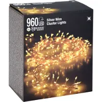 Spetebo 1.03 Luci CLUSTER a filo d'argento - 960 LED / 9,6 m
