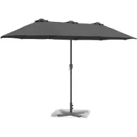 Syfax Ombrello da giardino 370 x 197 x 239 cm Poliestere e Alluminio
