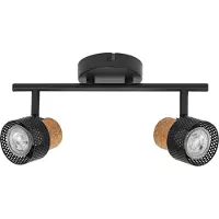 Osram Faretto da soffitto CORK, nero, a 2 luci, dimmerabile, GU10