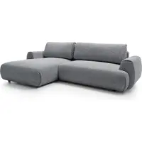 Furnlux Classic FURNLUX Divano ad angolo Borsa Grigio Scuro e Nero 270cm / Colore principale: Grigio / Dimensioni: 270 x 81 x 167 cm