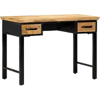 Prolenta Maison Exclusive - Scrivania, dimensioni 110 x 50 x 76 cm, legno massello di mango