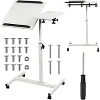Macleans Supporto mobile per scrivania/laptop bianco regolabile in altezza da 59 a 89 cm max. 30 kg MC-121 W
