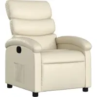 Syfax Poltrona reclinabile in Pelle finta color crema