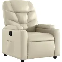 Syfax Poltrona reclinabile in Pelle finta color crema