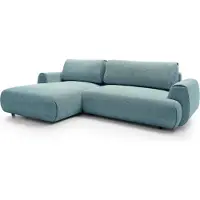 Furnlux Classic FURNLUX Divano ad angolo Borsa Blu e Nero 270cm / Colore principale: Blu / Dimensioni: 270 x 81 x 167 cm