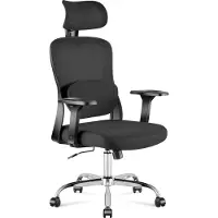 MarkAdler MARK ADLER Manager 3.2 | Sedia da ufficio ergonomica con supporto lombare e poggiatesta regolabile | Nero