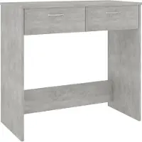 Syfax Scrivania Grigio Cemento 80x40x75 cm in Legno Multistrato