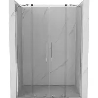 Mexen Velar Duo porta doccia scorrevole 160 cm, trasparente, cromo - 871-160-000-02-01