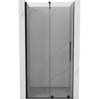 Mexen Velar porte doccia scorrevoli 120 cm, trasparente, nero - 871-120-000-01-70