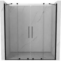 Mexen Velar Duo porte doccia scorrevoli 170 cm, trasparente, nero - 871-170-000-02-70