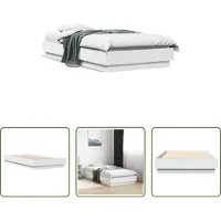 The Living Store Struttura letto bianca 90x190 cm in materiale ligneo