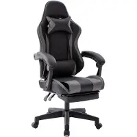 Delman Sedia da gaming da ufficio poltrona ergonomica per gamer con poggiapiedi e poggiatesta 0060GY