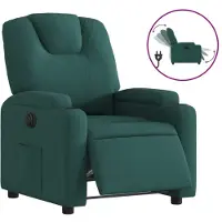 Syfax Poltrona Elettrica Reclinabile Verde Scuro in Tessuto
