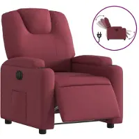 Syfax Poltrona Elettrica Reclinabile Rosso Vino in Tessuto