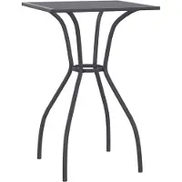 Syfax Tavolo da Giardino Antracite 50x50x72 cm Rete d'Acciaio