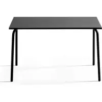 Oviala Tavolo da giardino in acciaio 120 x 70 cm nero - Palavas