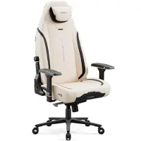 Diablo Chairs Diablo X.Eye Prime sedia da gioco con funzione di raffreddamento Sedia da ufficio Sedia da scrivania, carico massimo 140 kg, dimensioni normali, colore Beige