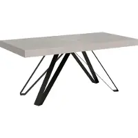 Ityhome - Tavolo allungabile 180/440x90 cm Terium cashmere gambe antracite