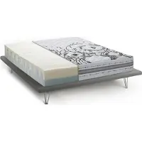 Talamo Italia Materasso Piazza e Mezza Wien 120x190x22h cm Bianco, Sfoderabile Grado Rigidità 4/5 Italy