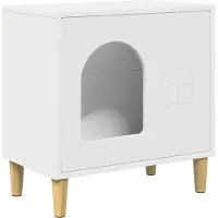 Syfax Casa per Gatti Bianco 51 x 30 x 52 cm Legno ingegnerizzato