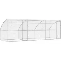 vidaXL Gabbia per cani, 3 pezzi, argento, 6 x 2 x 2 metri, acciaio zincato