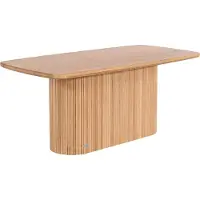 HOME DELUXE Tavolo da pranzo RABOS – Naturale, rovere oliato (160 x 75 x 90 cm) | Tavolo in legno massello dal design moderno per sala da pranzo e cucina