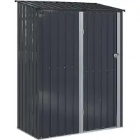 Syfax Casette da giardino Antracite 153,5 x 86 x 200 cm Metallo