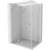 Mexen Lunar T cabina doccia ad anta sinistra 130 x 100 cm, trasparente, cromo - 834T-130-100-01-00-L