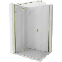 Mexen Mist-H T cabina doccia battente sinistra 80 x 110 cm, trasparente, oro - 8A5T-080-110-50-00-L