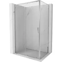 Mexen Exo cabina doccia scorrevole 150 x 95 cm, trasparente, cromo - 8151-150-095-01-00