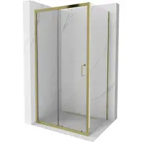 Mexen Apia cabina doccia scorrevole 110 x 80 cm, trasparente, oro - 840-110-080-50-00