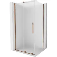 Mexen Velar cabina doccia scorrevole 110 x 85 cm, smerigliato, oro rosa - 871-110-085-31-60