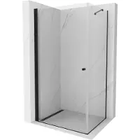 Mexen Pretoria cabina doccia battente 70 x 100 cm, trasparente, nera - 852-070-100-70-00