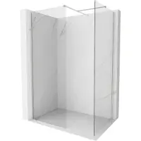 Mexen Kioto-X Pannello Doccia Walk-in 140 x 100 cm, trasparente 10 mm, nichel spazzolato - 800-140-202-97-00-100-X