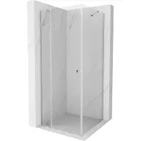 Mexen Roma cabina doccia a battente 90 x 90 cm, trasparente, cromo - 854-090-090-01-00
