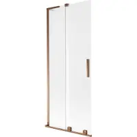 Mexen Velar L paratia doccia 2-ante scorrevole 80 x 150 cm, ghiaccio, oro rosa - 896-080-003-31-60