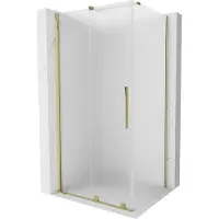 Mexen Velar cabina doccia scorrevole 110 x 75 cm, sabbiato, oro - 871-110-075-31-50