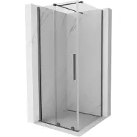 Mexen Velar cabina doccia scorrevole 110 x 110 cm, trasparente, gun metal - 871-110-110-01-95