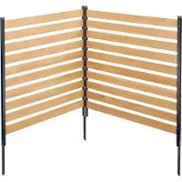 Vevor recinzione in legno per la privacy, 76,2 cm L x 101,6 cm L, recinzione in 2 parti per impianti di condizionamento, decorazione nascosta per giardini esterni con cestino per rifiuti