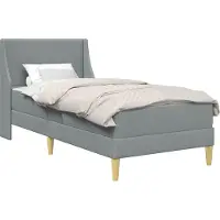 Syfax Struttura letto con materasso Grigio Chiaro 90 x 200 cm