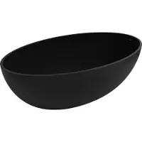 Mexen Prato vasca da bagno freestanding in conglomerato 170 x 100 cm, nero opaco - 57251701070