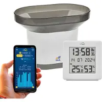 TFA-Dostmann TFA 35.8111.02 TFA.me Starter Set Gateway con pluviometro Modulo di trasmissione Portale online per PC/smartphone/tablet Controllo climatico: senza batterie