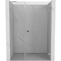 Mexen Lunar-B L porte doccia a battente destra 130 cm, trasparente, cromo - 832SL-130-050-01-00-P
