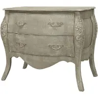 Casa Padrino cassettiera barocca grigio antico 90 x 58 x h. 80 cm - Cassettiera artigianale in legno massiccio con 2 cassetti - Mobili nobili in stile barocco
