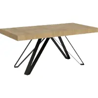 Ityhome - Tavolo allungabile 200/460x90 cm Terium quercia natura gambe antracite