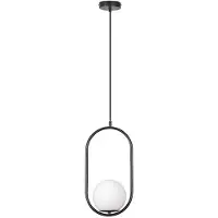 Rabalux 72028 Lampada a sospensione 1 spot Ghita, E27, bianco-nero, rotonda, moderna, ø150mm